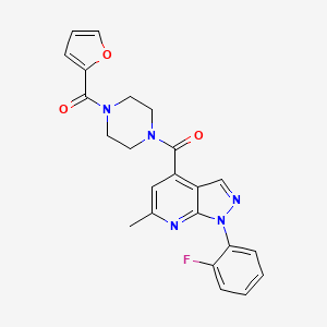 [1-(2-fluorophenyl)-6-methyl-1H-pyrazolo[3,4-b]pyridin-4-yl][4-(furan-2-ylcarbonyl)piperazin-1-yl]methanone