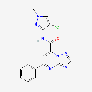 N-(4-chloro-1-methyl-1H-pyrazol-3-yl)-5-phenyl[1,2,4]triazolo[1,5-a]pyrimidine-7-carboxamide