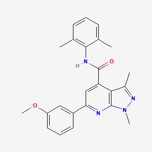 molecular formula C24H24N4O2 B10930893 N-(2,6-dimethylphenyl)-6-(3-methoxyphenyl)-1,3-dimethyl-1H-pyrazolo[3,4-b]pyridine-4-carboxamide 