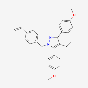 1-(4-ethenylbenzyl)-4-ethyl-3,5-bis(4-methoxyphenyl)-1H-pyrazole