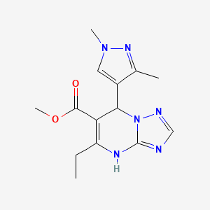 methyl 7-(1,3-dimethyl-1H-pyrazol-4-yl)-5-ethyl-4,7-dihydro[1,2,4]triazolo[1,5-a]pyrimidine-6-carboxylate