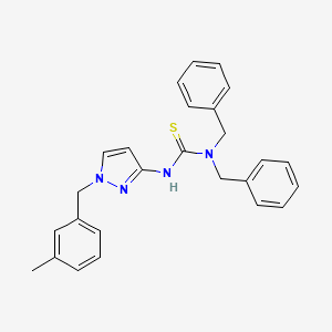 1,1-dibenzyl-3-[1-(3-methylbenzyl)-1H-pyrazol-3-yl]thiourea