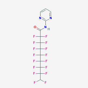 molecular formula C13H5F16N3O B10930964 2,2,3,3,4,4,5,5,6,6,7,7,8,8,9,9-hexadecafluoro-N-(pyrimidin-2-yl)nonanamide 