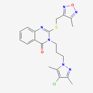 3-[3-(4-chloro-3,5-dimethyl-1H-pyrazol-1-yl)propyl]-2-{[(4-methyl-1,2,5-oxadiazol-3-yl)methyl]sulfanyl}quinazolin-4(3H)-one