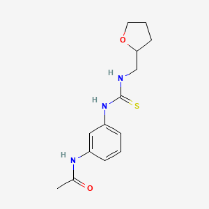 molecular formula C14H19N3O2S B10930989 N-(3-{[(tetrahydrofuran-2-ylmethyl)carbamothioyl]amino}phenyl)acetamide 