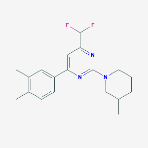 4-(Difluoromethyl)-6-(3,4-dimethylphenyl)-2-(3-methylpiperidin-1-yl)pyrimidine