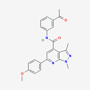 N-(3-acetylphenyl)-6-(4-methoxyphenyl)-1,3-dimethyl-1H-pyrazolo[3,4-b]pyridine-4-carboxamide