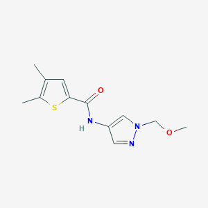 molecular formula C12H15N3O2S B10931048 N-[1-(methoxymethyl)-1H-pyrazol-4-yl]-4,5-dimethylthiophene-2-carboxamide 