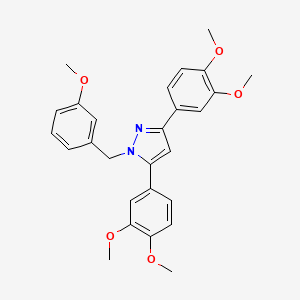 3,5-bis(3,4-dimethoxyphenyl)-1-(3-methoxybenzyl)-1H-pyrazole