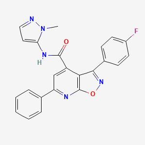 molecular formula C23H16FN5O2 B10931069 3-(4-Fluorophenyl)-N-(1-methyl-1H-pyrazol-5-yl)-6-phenylisoxazolo[5,4-b]pyridine-4-carboxamide CAS No. 1174866-05-7