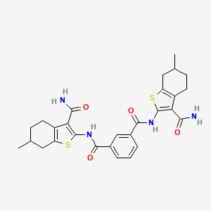 N,N'-bis(3-carbamoyl-6-methyl-4,5,6,7-tetrahydro-1-benzothiophen-2-yl)benzene-1,3-dicarboxamide