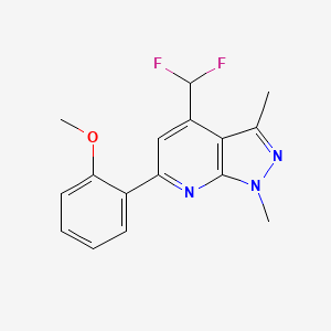 4-(difluoromethyl)-6-(2-methoxyphenyl)-1,3-dimethyl-1H-pyrazolo[3,4-b]pyridine