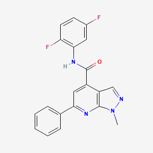 N-(2,5-difluorophenyl)-1-methyl-6-phenyl-1H-pyrazolo[3,4-b]pyridine-4-carboxamide