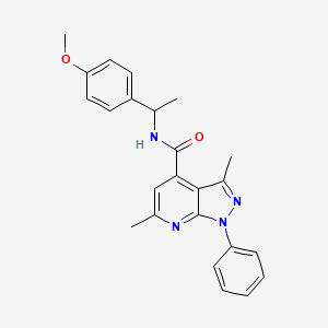 N-[1-(4-methoxyphenyl)ethyl]-3,6-dimethyl-1-phenyl-1H-pyrazolo[3,4-b]pyridine-4-carboxamide