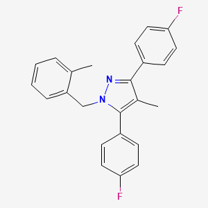 3,5-bis(4-fluorophenyl)-4-methyl-1-(2-methylbenzyl)-1H-pyrazole