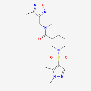 1-[(1,5-dimethyl-1H-pyrazol-4-yl)sulfonyl]-N-ethyl-N-[(4-methyl-1,2,5-oxadiazol-3-yl)methyl]piperidine-3-carboxamide