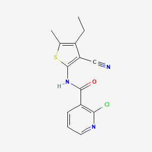 2-chloro-N-(3-cyano-4-ethyl-5-methylthiophen-2-yl)pyridine-3-carboxamide