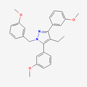 4-ethyl-1-(3-methoxybenzyl)-3,5-bis(3-methoxyphenyl)-1H-pyrazole