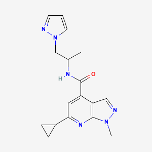 6-cyclopropyl-1-methyl-N-[1-(1H-pyrazol-1-yl)propan-2-yl]-1H-pyrazolo[3,4-b]pyridine-4-carboxamide