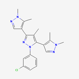 1-(3-chlorophenyl)-3,5-bis(1,5-dimethylpyrazol-4-yl)-4-methylpyrazole