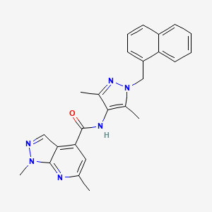 N-[3,5-dimethyl-1-(naphthalen-1-ylmethyl)-1H-pyrazol-4-yl]-1,6-dimethyl-1H-pyrazolo[3,4-b]pyridine-4-carboxamide