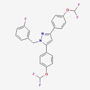 3,5-bis[4-(difluoromethoxy)phenyl]-1-(3-fluorobenzyl)-1H-pyrazole