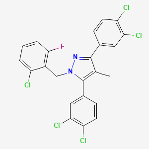 1-(2-chloro-6-fluorobenzyl)-3,5-bis(3,4-dichlorophenyl)-4-methyl-1H-pyrazole