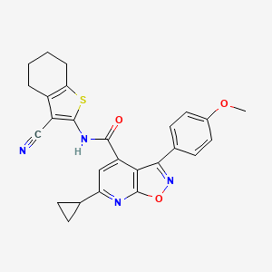 N-(3-cyano-4,5,6,7-tetrahydro-1-benzothiophen-2-yl)-6-cyclopropyl-3-(4-methoxyphenyl)[1,2]oxazolo[5,4-b]pyridine-4-carboxamide