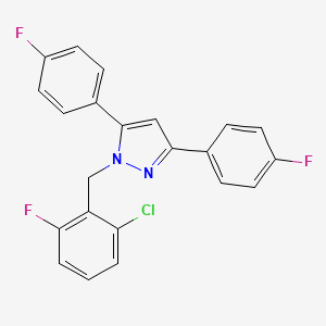 1-(2-chloro-6-fluorobenzyl)-3,5-bis(4-fluorophenyl)-1H-pyrazole