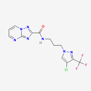 N-{3-[4-chloro-3-(trifluoromethyl)-1H-pyrazol-1-yl]propyl}[1,2,4]triazolo[1,5-a]pyrimidine-2-carboxamide