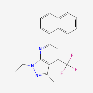 1-ethyl-3-methyl-6-(naphthalen-1-yl)-4-(trifluoromethyl)-1H-pyrazolo[3,4-b]pyridine