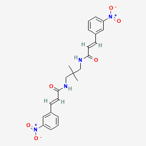 molecular formula C23H24N4O6 B10931326 (2E,2'E)-N,N'-(2,2-dimethylpropane-1,3-diyl)bis[3-(3-nitrophenyl)prop-2-enamide] 