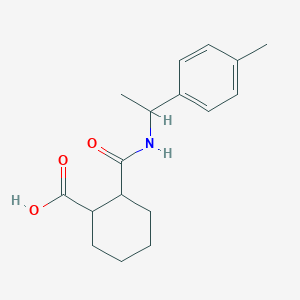 molecular formula C17H23NO3 B10931340 2-{[1-(4-Methylphenyl)ethyl]carbamoyl}cyclohexanecarboxylic acid 