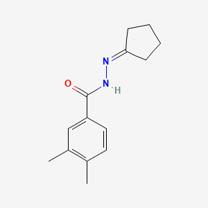 molecular formula C14H18N2O B10931350 N'-cyclopentylidene-3,4-dimethylbenzohydrazide 