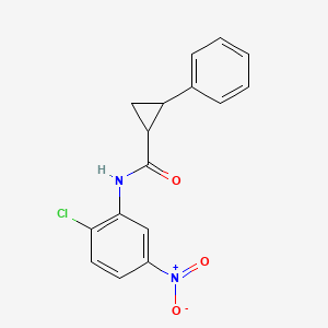 molecular formula C16H13ClN2O3 B10931352 N-(2-chloro-5-nitrophenyl)-2-phenylcyclopropanecarboxamide 