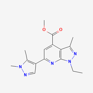 methyl 6-(1,5-dimethyl-1H-pyrazol-4-yl)-1-ethyl-3-methyl-1H-pyrazolo[3,4-b]pyridine-4-carboxylate