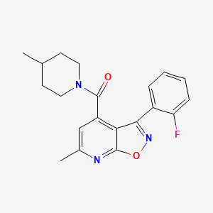 [3-(2-Fluorophenyl)-6-methyl[1,2]oxazolo[5,4-b]pyridin-4-yl](4-methylpiperidin-1-yl)methanone