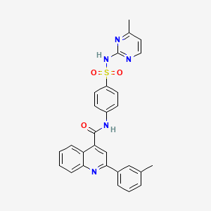 2-(3-methylphenyl)-N-{4-[(4-methylpyrimidin-2-yl)sulfamoyl]phenyl}quinoline-4-carboxamide