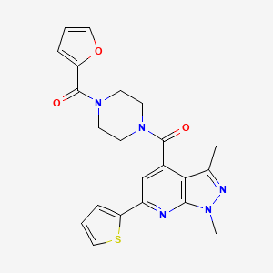 [1,3-dimethyl-6-(thiophen-2-yl)-1H-pyrazolo[3,4-b]pyridin-4-yl][4-(furan-2-ylcarbonyl)piperazin-1-yl]methanone