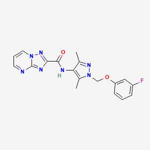 N-{1-[(3-fluorophenoxy)methyl]-3,5-dimethyl-1H-pyrazol-4-yl}[1,2,4]triazolo[1,5-a]pyrimidine-2-carboxamide