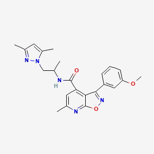 N-[1-(3,5-dimethyl-1H-pyrazol-1-yl)propan-2-yl]-3-(3-methoxyphenyl)-6-methyl[1,2]oxazolo[5,4-b]pyridine-4-carboxamide