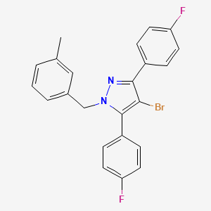 4-bromo-3,5-bis(4-fluorophenyl)-1-(3-methylbenzyl)-1H-pyrazole