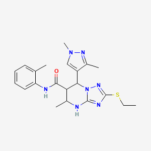 7-(1,3-dimethyl-1H-pyrazol-4-yl)-2-(ethylsulfanyl)-5-methyl-N-(2-methylphenyl)-4,5,6,7-tetrahydro[1,2,4]triazolo[1,5-a]pyrimidine-6-carboxamide