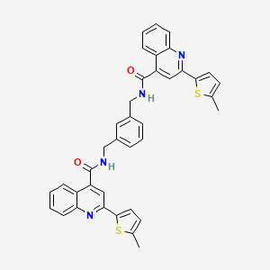 N,N'-(benzene-1,3-diyldimethanediyl)bis[2-(5-methylthiophen-2-yl)quinoline-4-carboxamide]