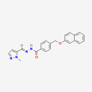 N'-[(E)-(1-methyl-1H-pyrazol-5-yl)methylidene]-4-[(naphthalen-2-yloxy)methyl]benzohydrazide