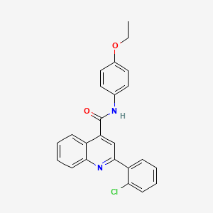 molecular formula C24H19ClN2O2 B10931516 2-(2-chlorophenyl)-N-(4-ethoxyphenyl)quinoline-4-carboxamide 