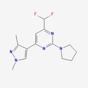 4-(difluoromethyl)-6-(1,3-dimethyl-1H-pyrazol-4-yl)-2-(pyrrolidin-1-yl)pyrimidine