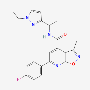 N-[1-(1-ethyl-1H-pyrazol-3-yl)ethyl]-6-(4-fluorophenyl)-3-methyl[1,2]oxazolo[5,4-b]pyridine-4-carboxamide