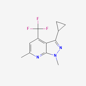 3-cyclopropyl-1,6-dimethyl-4-(trifluoromethyl)-1H-pyrazolo[3,4-b]pyridine