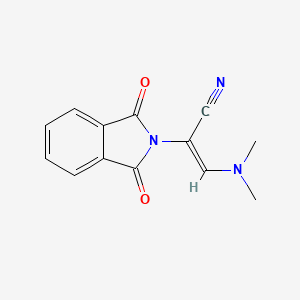 molecular formula C13H11N3O2 B10931561 (2E)-3-(dimethylamino)-2-(1,3-dioxo-1,3-dihydro-2H-isoindol-2-yl)prop-2-enenitrile 